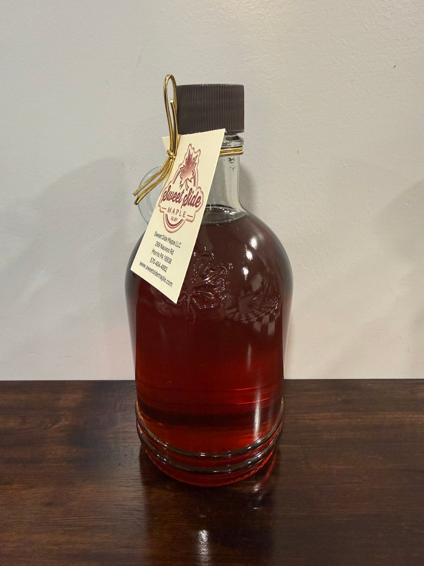 Glass Bottle of Pure Maple Syrup